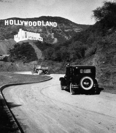 Letreiro original de Hollywood, em 1929