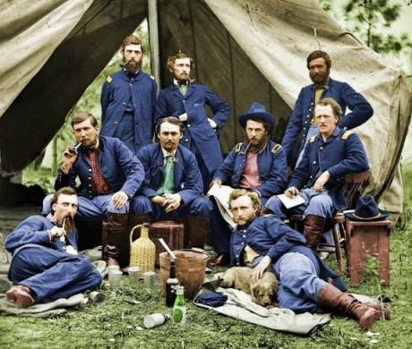 Soldados do Norte, durante a Guerra de Secessão, em 1863