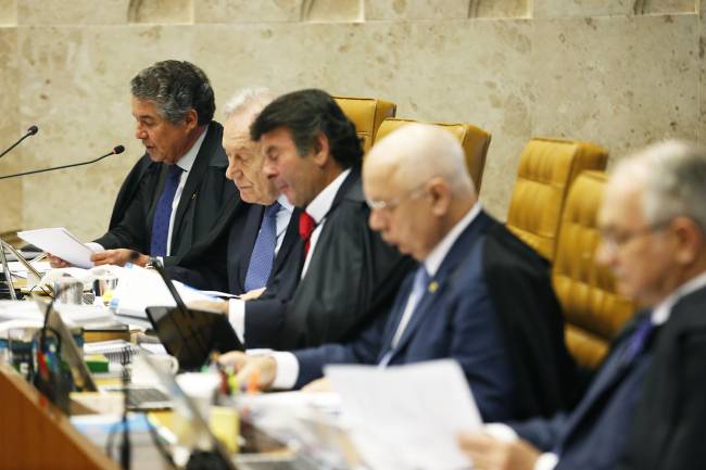 O ministro Marco Aurelio Mello durante sessão no STF O ministro Marco Aurelio Mello durante sessão no STF