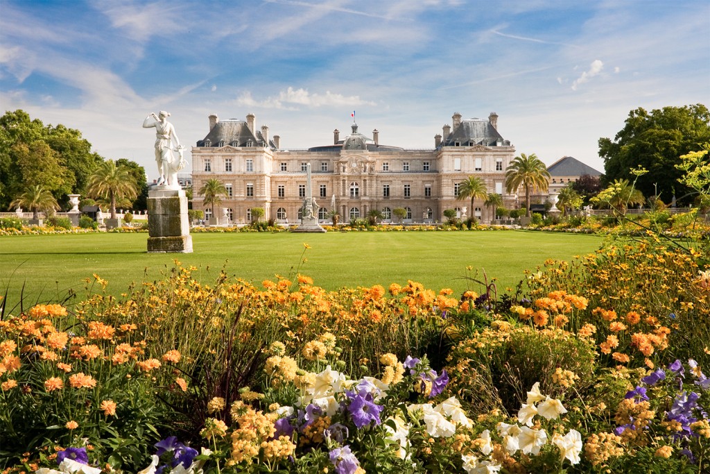 Luxembourg Palace with flowers
