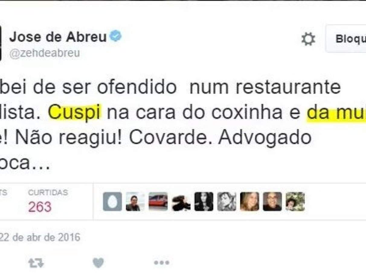 Vídeo: Ator petista José de Abreu cospe em casal a... | VEJA