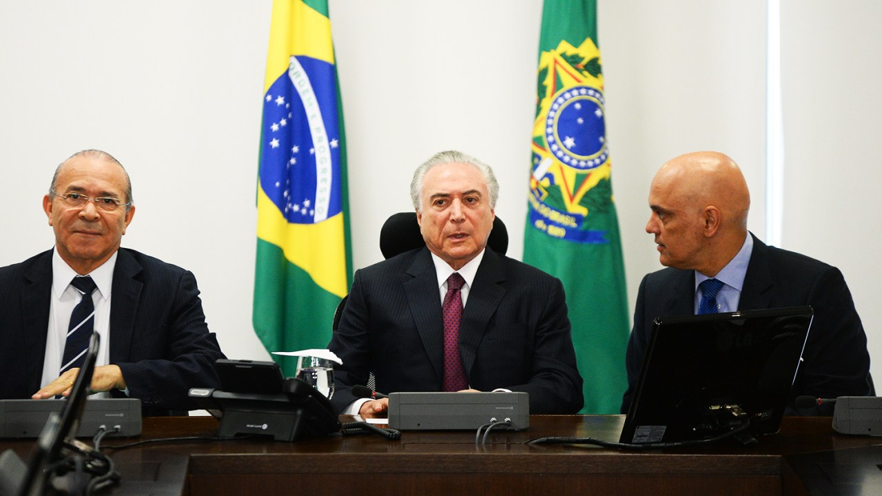 O presidente da República, Michel Temer, reúne ministros no Palácio do Planalto, em Brasília (DF), para discutir o Plano Nacional de Segurança - 05/01/2017
