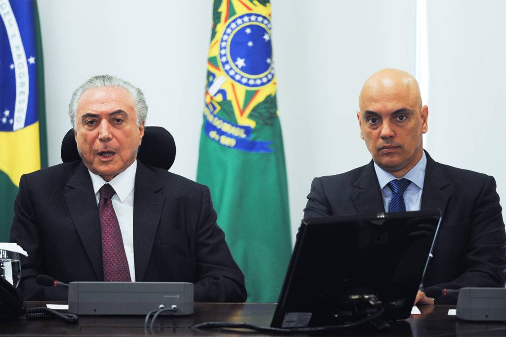 Temer elogia Moraes e diz que ministro não recuará de provas oferecidas