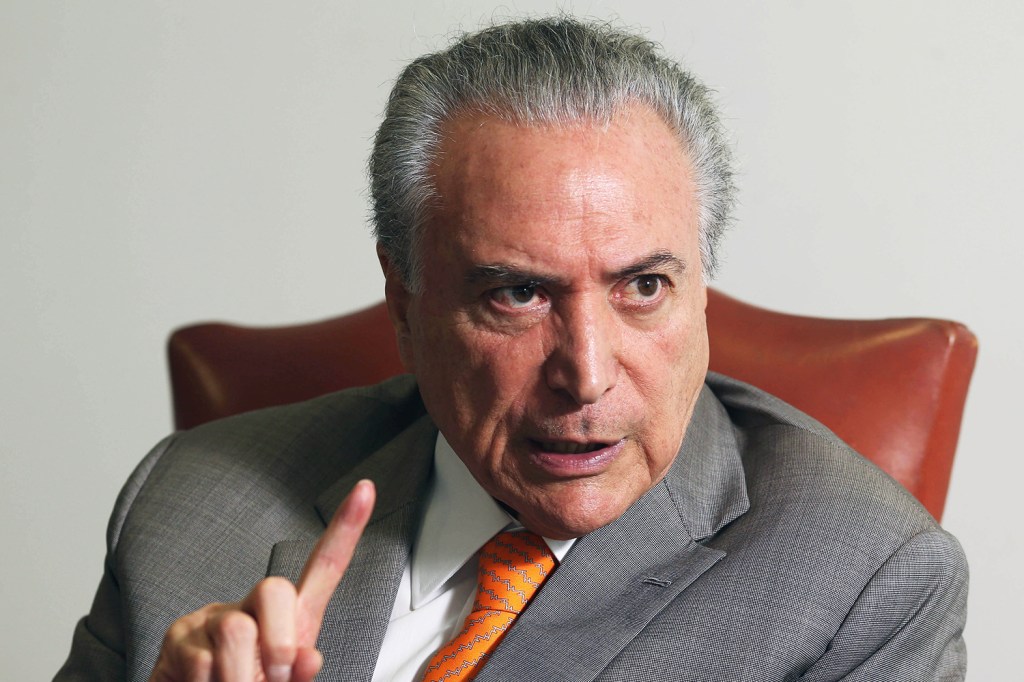 O presidente da República, Michel Temer, concede entrevista à Reuters em seu escritório em Brasília (DF) - 16/01/2017