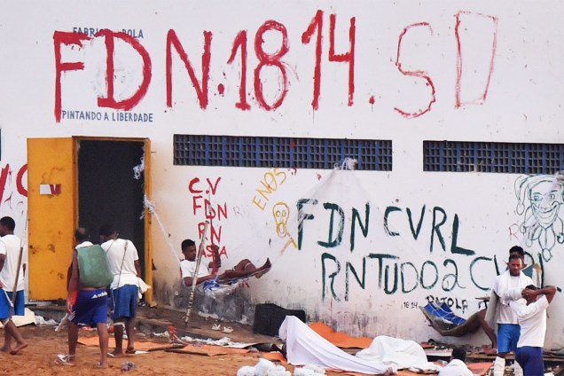Quinto dia de rebelião na Penitenciária Estadual de Alcaçuz, na cidade de Nísia Floresta (RN) - 18/01/2017