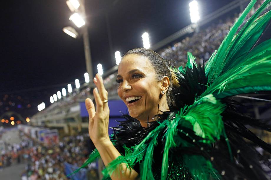 A cantora Ivete Sangalo esteve na Marquês de Sapucaí, para seu ensaio técnico como protagonista e homenageada da Grande Rio.