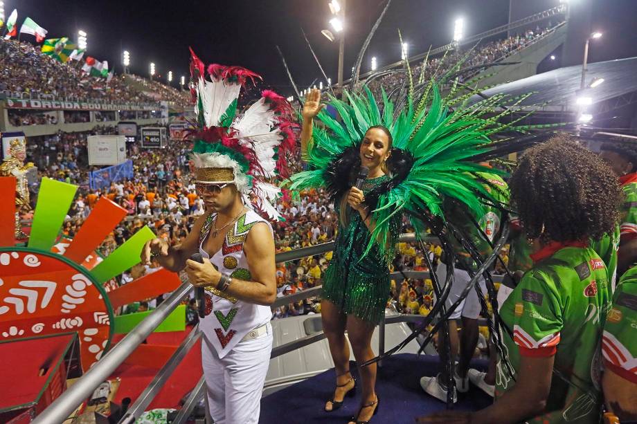 A cantora Ivete Sangalo esteve na Marquês de Sapucaí, para seu ensaio técnico como protagonista e homenageada da Grande Rio.