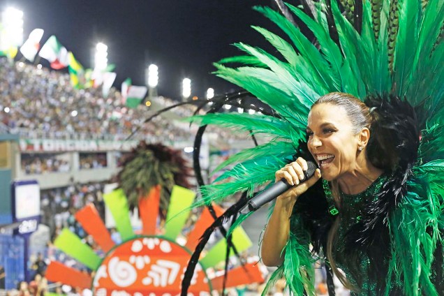 A cantora Ivete Sangalo esteve na Marquês de Sapucaí, para seu ensaio técnico como protagonista e homenageada da Grande Rio.