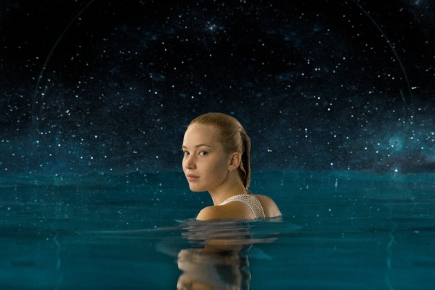 Aurora (Jennifer Lawrence) no filme 'Passageiros'