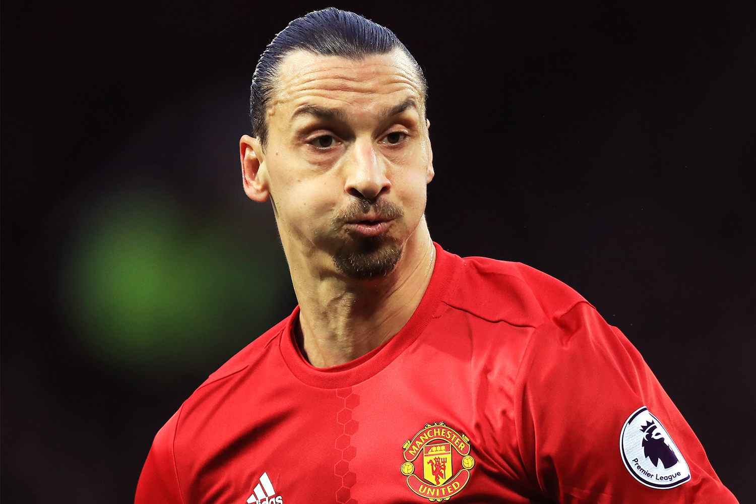 O jogador do Manchester United, Zlatan Ibrahimovic, durante partida contra o Tottenham, válida pelo Campeonato Inglês, realizada no Old Trafford - 11/12/2016
