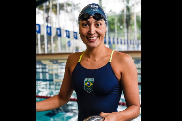 <span>A nadadora Poliana Okimoto treina no Clube Esperia, em São Paulo (SP) </span>