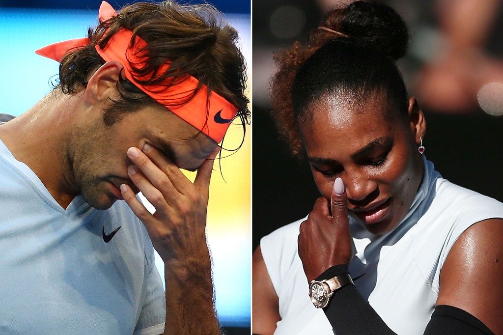 Federer e Serena eliminados na primeira rodada