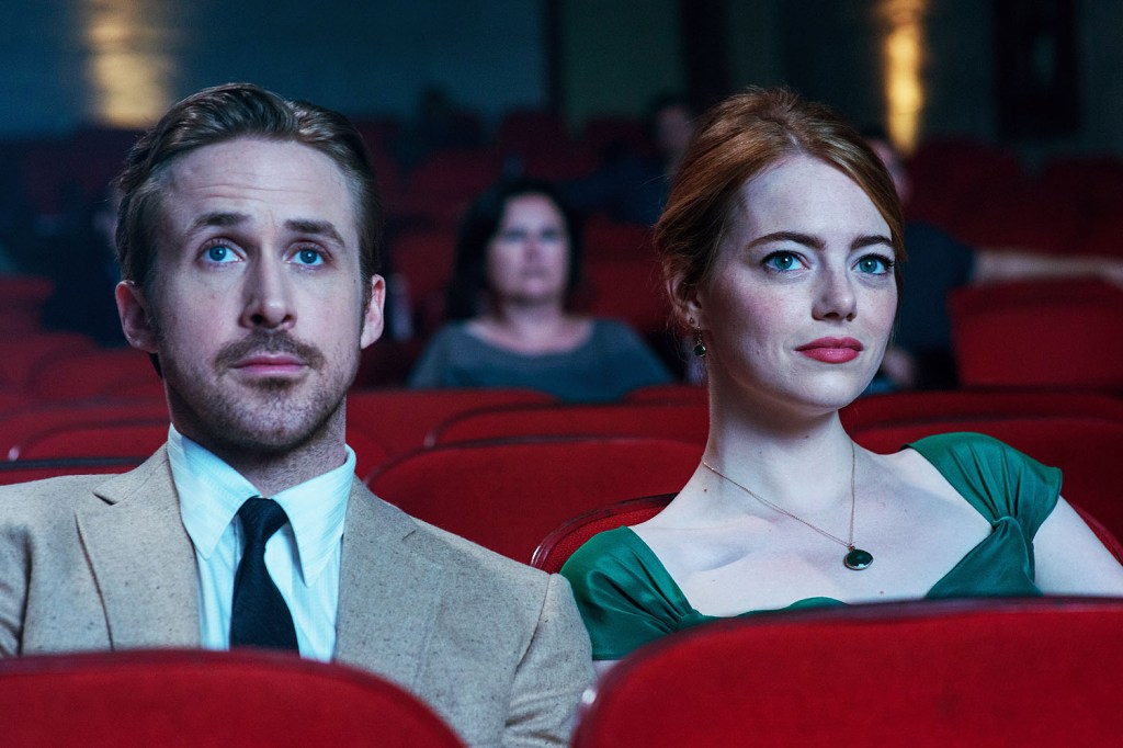 Sebastian (Ryan Gosling) e (Emma Stone) no musical La La Land