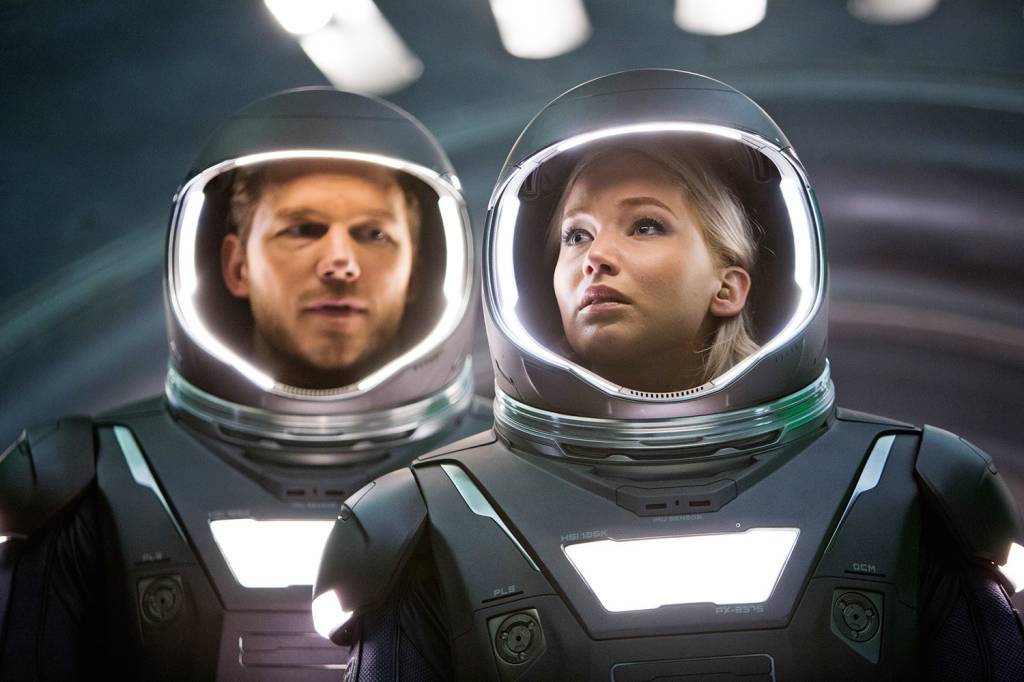 Em ‘Passageiros’, Chris Pratt e Lawrence são Adão e Eva do espaço