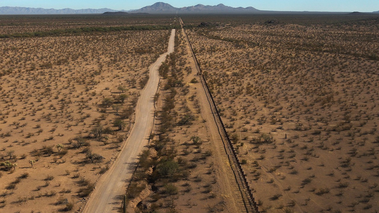 A fronteira entre Estados Unidos e México