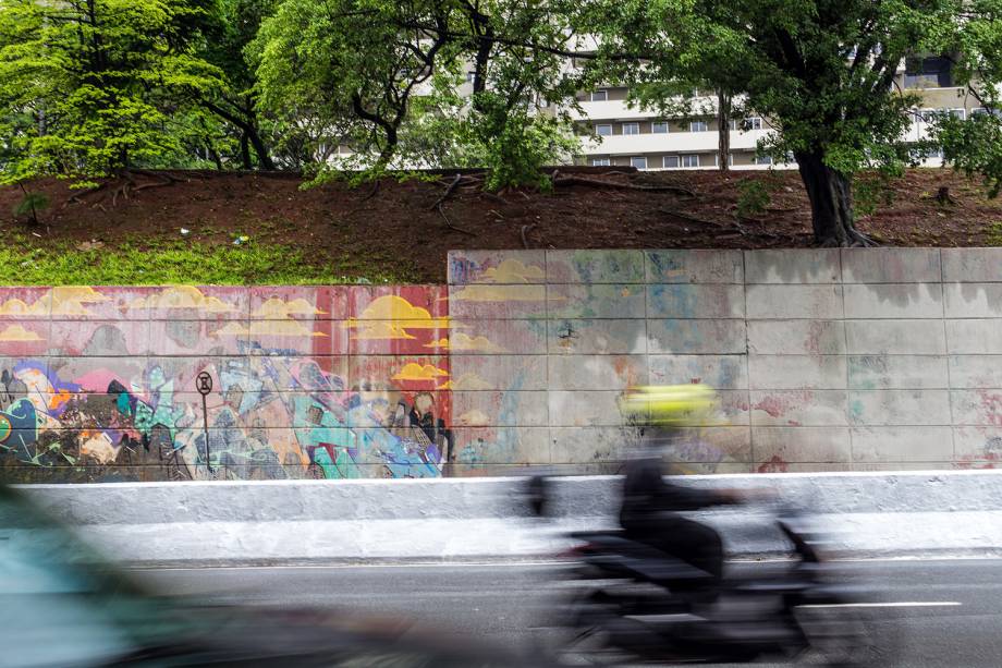 Protesto em defesa do grafite na Avenida 23 de Maio