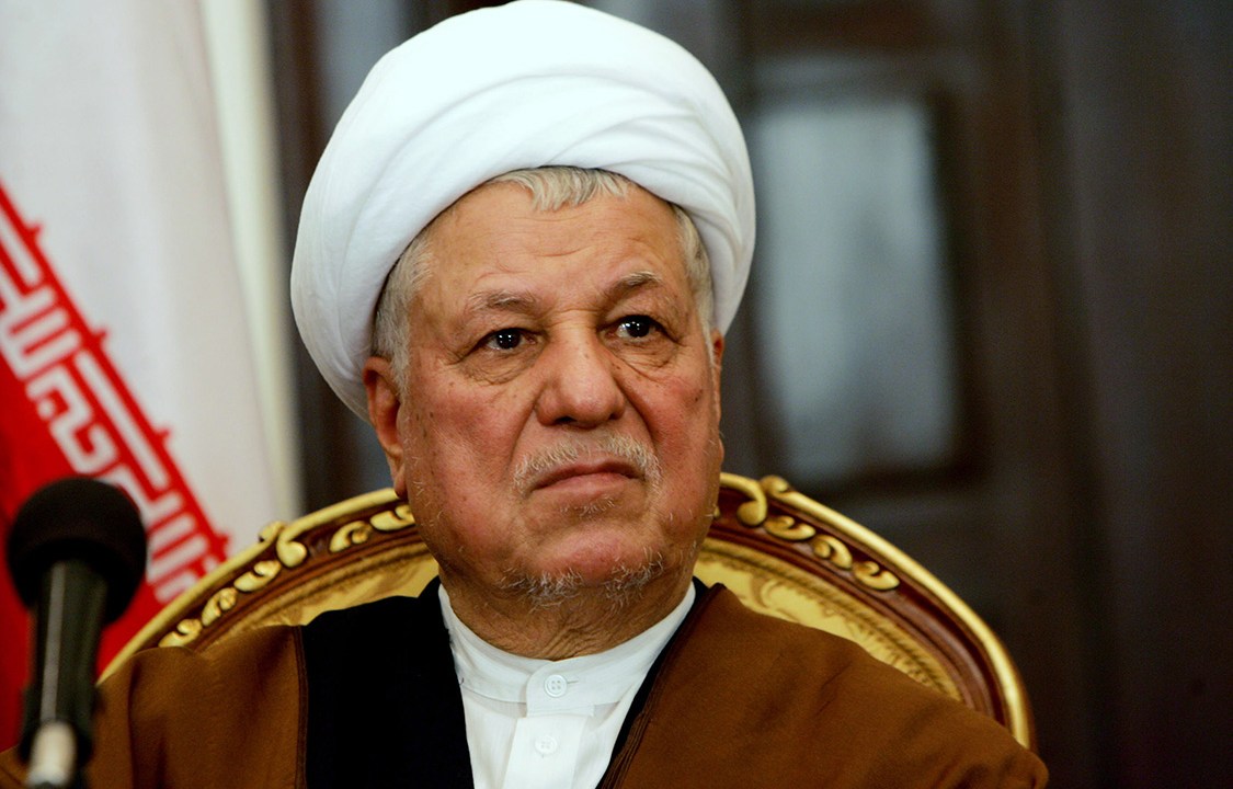 BAGHDAD, IRAQ, MARCH 2: Former Iranian President Akbar Hashemi Rafsanjani is seen durinig a press conference with Iraqi President Jalal Talabani on March 2, 2009 at the Presidential Palace in Baghdad, Iraq. Former Iranian president and influential cleric Rafsanjani's first official visit to Iraq to strengthen ties between the two Shiite-majority countries comes on the heels of a visit by Talabani to Iran. (Photo by Wathiq Khuzaie/Getty Images)