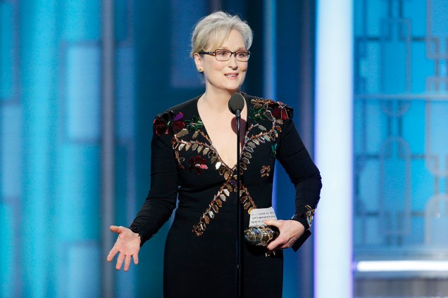 A atriz Meryl Streep é homenageada com o Globo de Ouro: Cecil B. DeMille, prêmio para os notáveis do cinema
