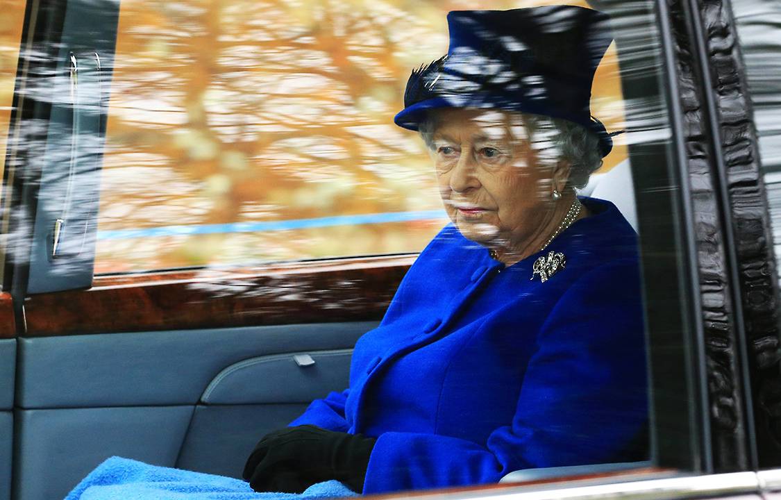 KING'S LYNN, ENGLAND - JANUARY 08: Queen Elizabeth II attends St Mary Magdalene Church at Sandringham on January 8, 2017 in King's Lynn, England. The Queen had previously missed Christmas and New Years day services at the church due to illness. (Photo by Stephen Pond/Getty Images)