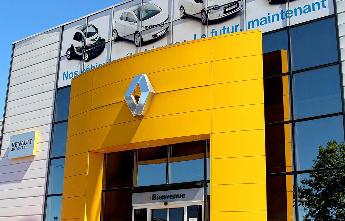 Brie Comte Robert, France - July 17, 2016: This is a photograph of a Renault dealership.