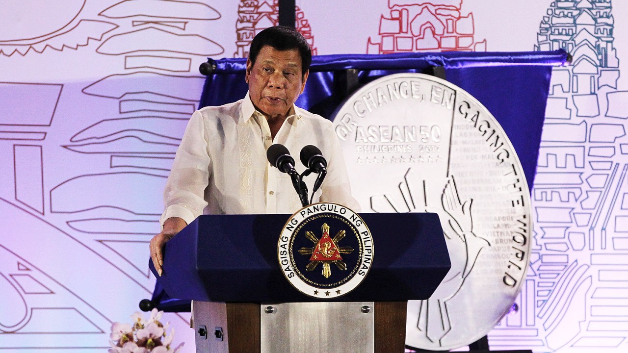 O presidente das Filipinas, Rodrigo Duterte - 15/01/2017