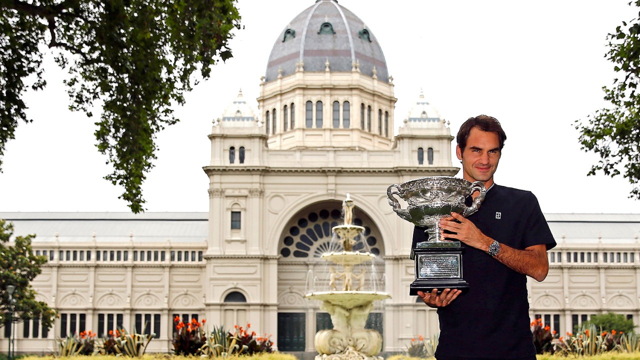 Roger Federer em Melbourne, na Australia - 30/01/2017