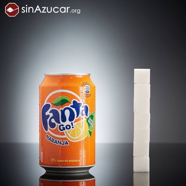 Uma lata de Fanta tem 28g de açúcar