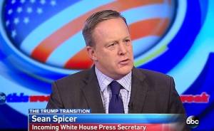 Sean Spicer, em entrevista à ABC 
