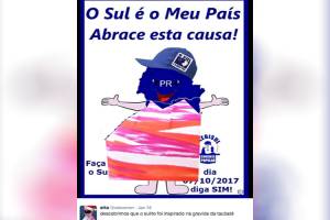 Sulito, mascote do movimento separatista ‘O Sul é o meu país’, gera memes nas redes sociais