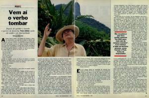 "Vem aí o verbo tombar": clique aqui para ler a reportagem de 7 de dezembro de 1994