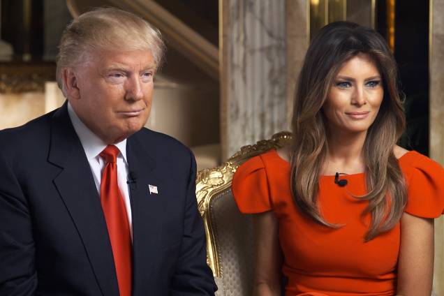 O presidente eleito Donald Trump e sua esposa, Melania Trump - 11/11/2016