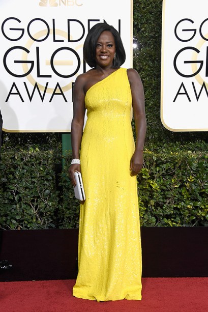 A atriz Viola Davis chega para o Globo de Ouro 2017, em Los Angeles