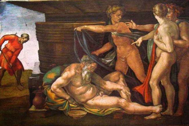 A embriaguez de Noé: o patriarca bíblico saiu da arca, fez o vinho e bebeu demais