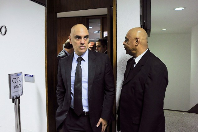 Alexandre de Moraes, indicado pelo presidente Michel Temer para ocupar o lugar de Teori Zavascki no STF, visita o senador Randolfe Rodrigues (Rede-AP) - 09/02/2017