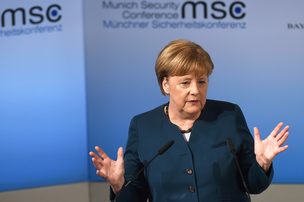 A chanceler Angela Merkel, na conferência de Munique - 18/02/2017