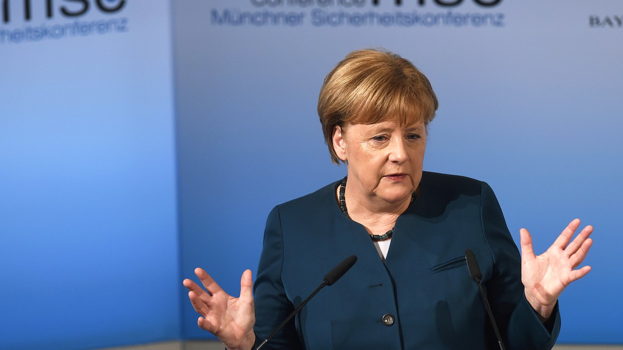 A chanceler Angela Merkel, na conferência de Munique - 18/02/2017