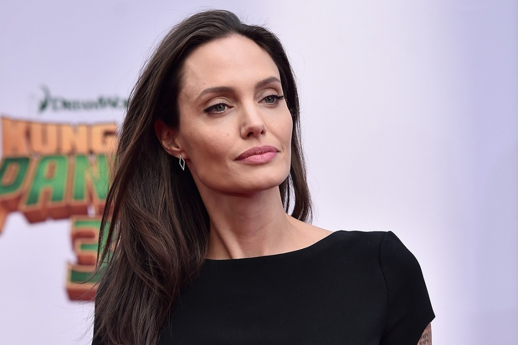 HOLLYWOOD, CA - JANUARY 16: Actress Angelina Jolie attends the premiere of DreamWorks Animation and Twentieth Century Fox's 'Kung Fu Panda 3' at TCL Chinese Theatre on January 16, 2016 in Hollywood, California. (Photo by Alberto E. Rodriguez/Getty Images)