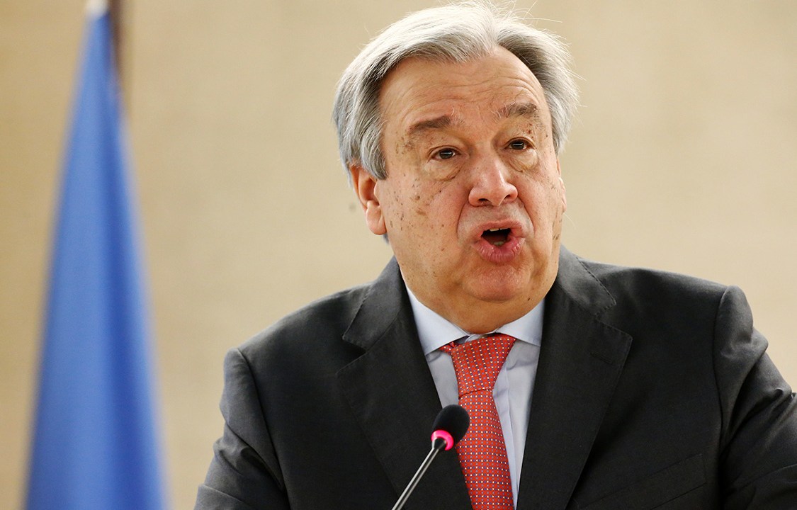 O secretário geral da ONU, Antonio Guterres