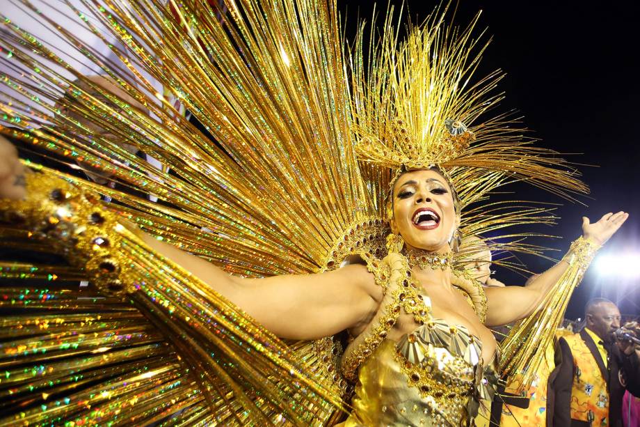 Desfile da escola de samba 'Tom Maior', no Sambódromo do Anhembi, em São Paulo (SP). A agremiação homenageia a cantora Elba Ramalho - 24/02/2017