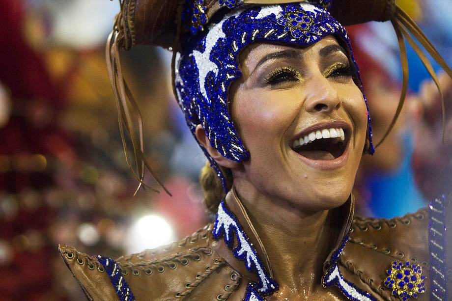 Sabrina Sato, madrinha de bateria da escola Gaviões da Fiel, durante desfile no Sambódromo do Anhembi, em São Paulo (SP) - 25/02/2017