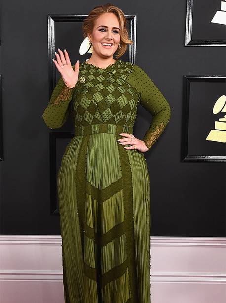 A cantora Adele chega para a cerimônia da 59ª edição do Grammy no Staples Center, em Los Angeles, nos Estados Unidos - 12/02/2017