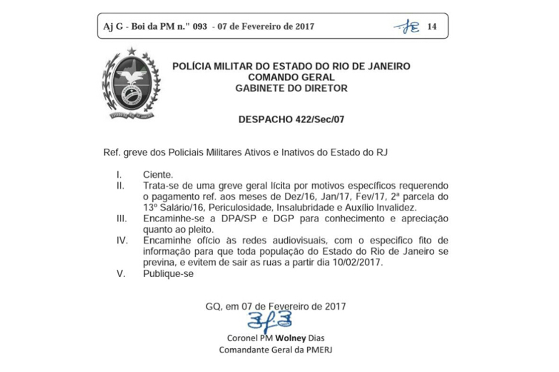 Pol&iacute;cia Militar do Rio de Janeiro esclarece not&iacute;cias falsas