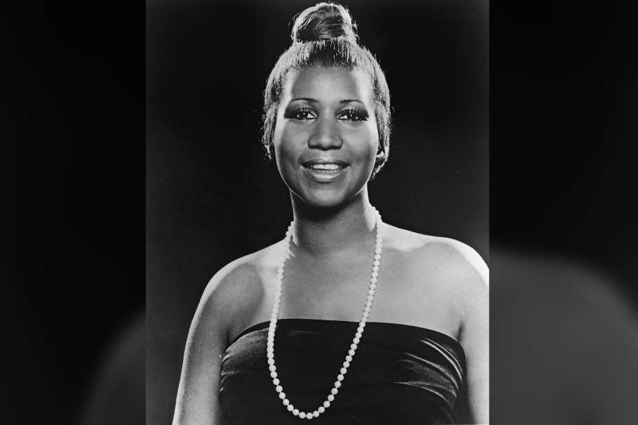 Retrato da cantora Aretha Franklin, em 1977