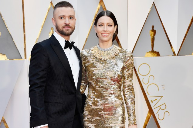 Justin Timberlake e Jessica Biel chegam para a cerimônia do Oscar em Hollywood - 26/02/2017