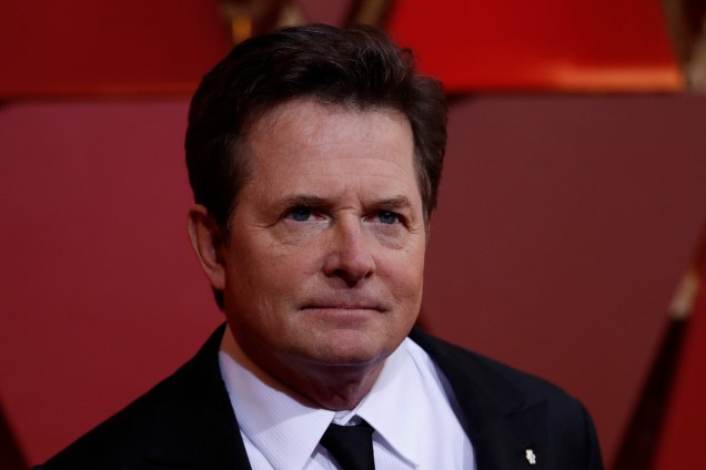 O ator Michael J. Fox no tapete vermelho do Oscar - 26/02/2017
