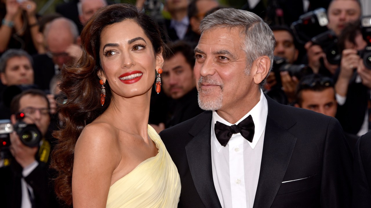 George Clooney e a esposa Amal Alamuddin