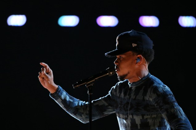 Chance, the Rapper durante a cerimônia da 59ª edição do Grammy no Staples Center, em Los Angeles, nos Estados Unidos - 12/02/2017