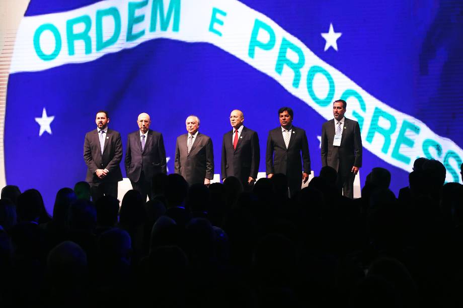 Michel Temer e ministros participam da abertura do evento Caixa 2017 - 09/02/2017