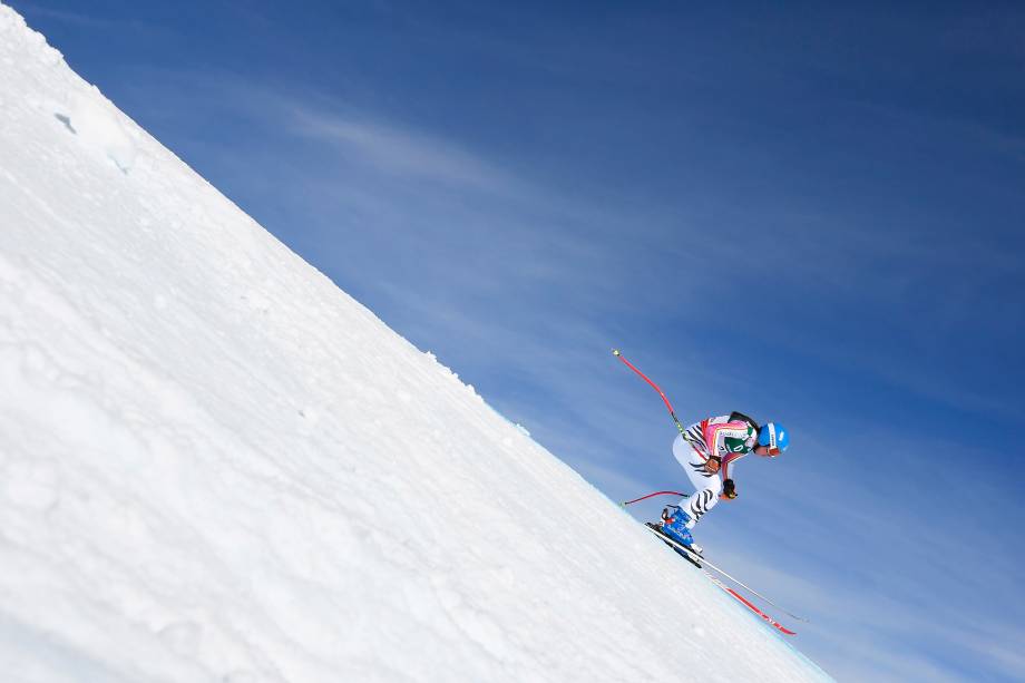 Alemã Kira Weindle compete no Campeonato Mundial de Esqui, em St. Moritz, Suiça - 09/02/2017