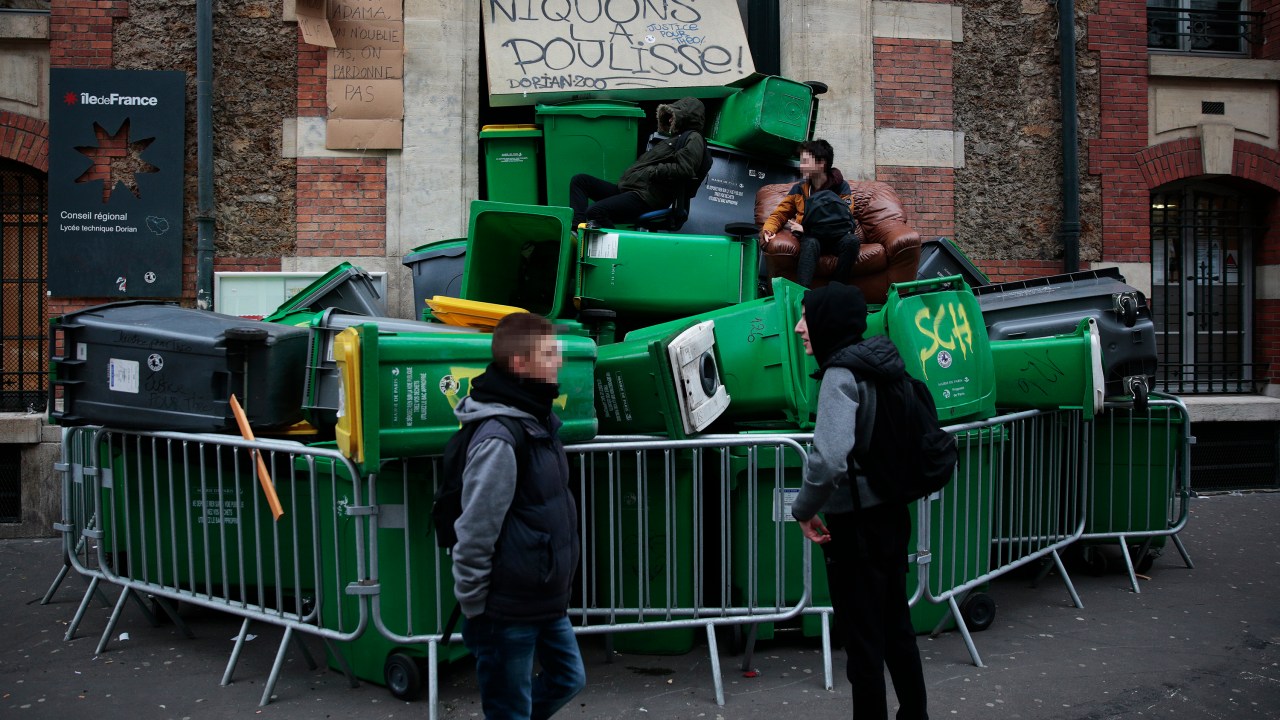 Protesto de estudantes na França